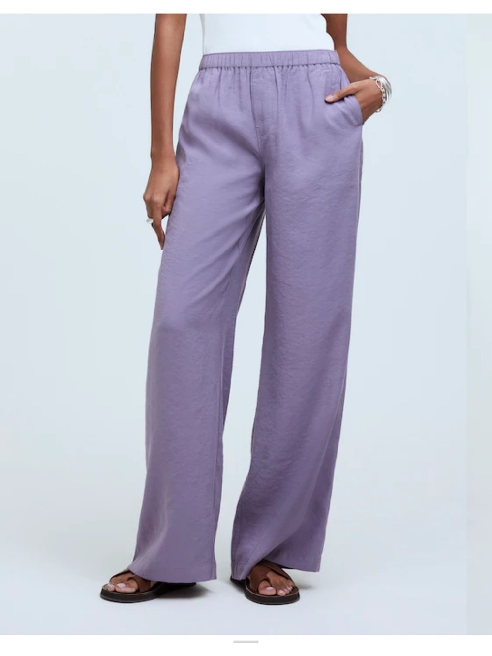 Madewell Pull-On Wide-Leg Pants in Softdrape size small